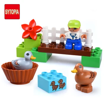 

Big Blocks Sets Character Animal Farm Compatible with Big Size Blocks Educational Building Toy Gift For Girl Boy Children Kid