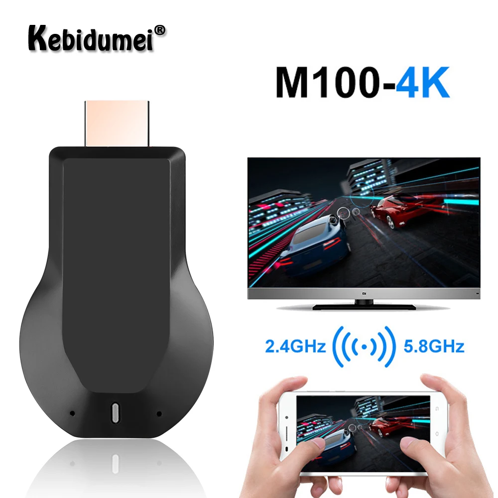 

Kebidumei M4 TV Stick 1080P Wireless HDMI WiFi Dongle Receiver Adapter For Anycast Plus For Mirroring Mini PC For IOS Android