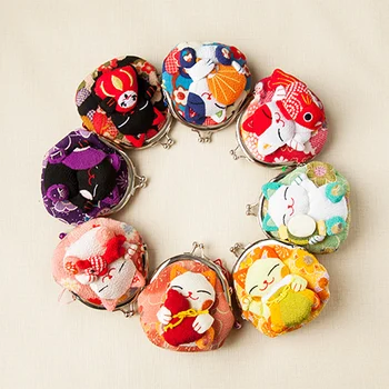 

Casual Maneki Neko Coin Purse Lucky Cat Ins Popular Lovely Cute Multi-color Pocket Cloth Handbag Cartoon Mini Hasp Key Holder