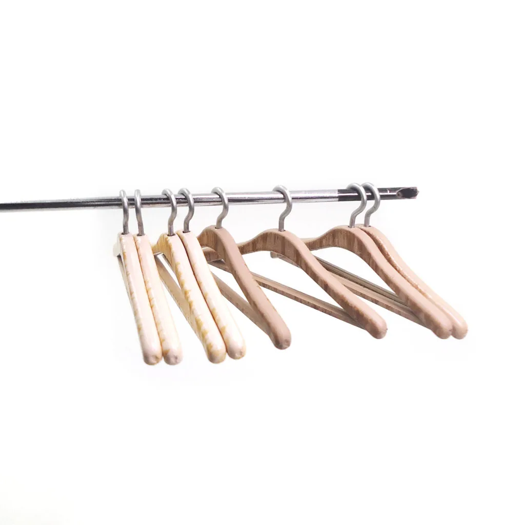 1/12 Dollhouse Miniatures Furniture Toys Clothing Hangers Closet Hanging Doll House Decoration for Dolls Accessories Girl Gift