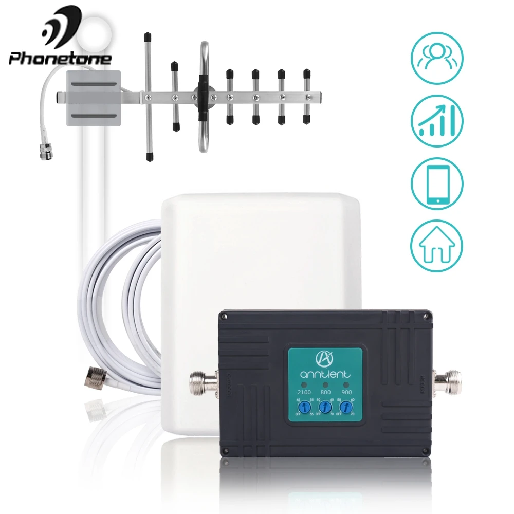 

Repeater 4G 3G GSM Amplifier Cell Phone Signal Booster gd 900 CDMA 800 UMTS 2100 mhz Booster LTE Cellular Amplifier 900 800 2100