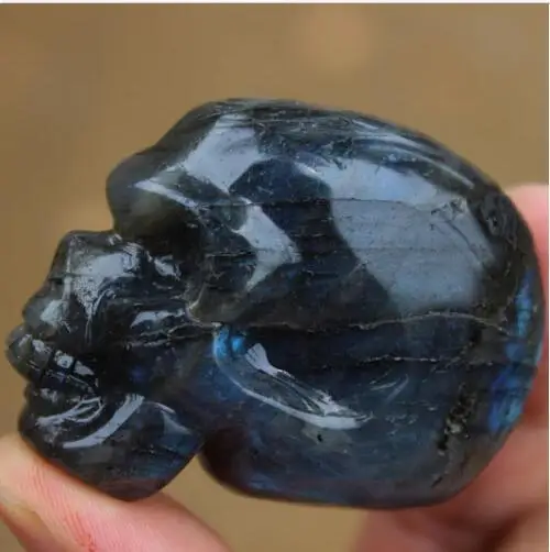

Natural beautiful labradorite skull crystal healing