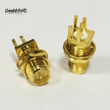 1 шт. RP-SMA Conenctor RPSMA гнездо Гайка RF коаксиальный разъем Конец Запуска PCB кабель прямой позолоченный