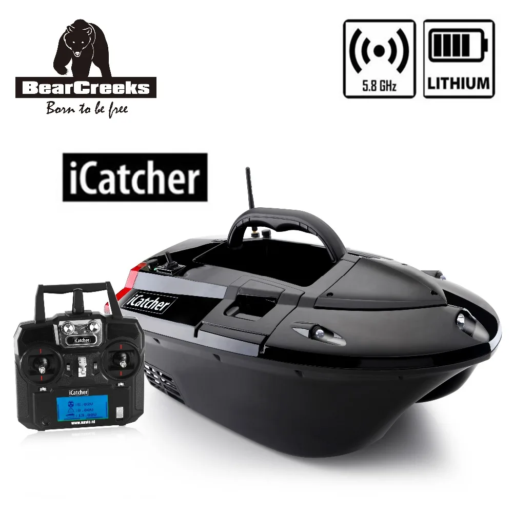 BearCreeks iCatcher V3 Carp font b Fishing b font Bait Boat with Lithum battery 500m RC