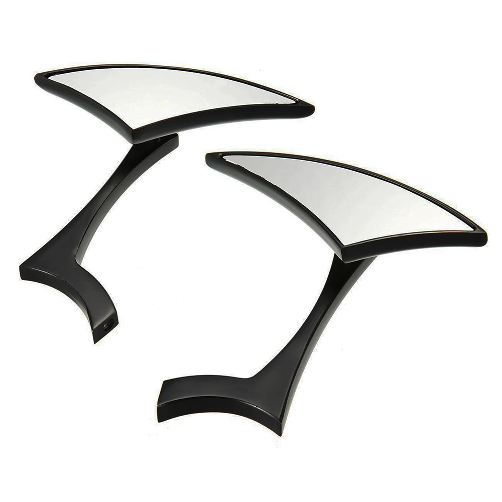 Motorcycle Black Spear Blade Side Mirrors Aluminum Custom Triangle Mirros 8MM 10MM For Harley Cruiser Chopper | Автомобили и