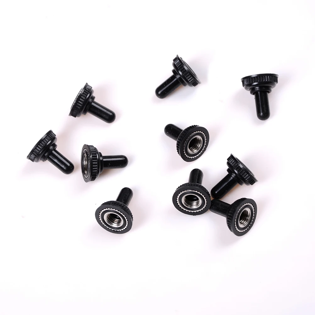 

waterproof glue cap Promotion Price 10Pcs/lot black 6mm toggle switch waterproof cap dust cap Mini toggles Switch