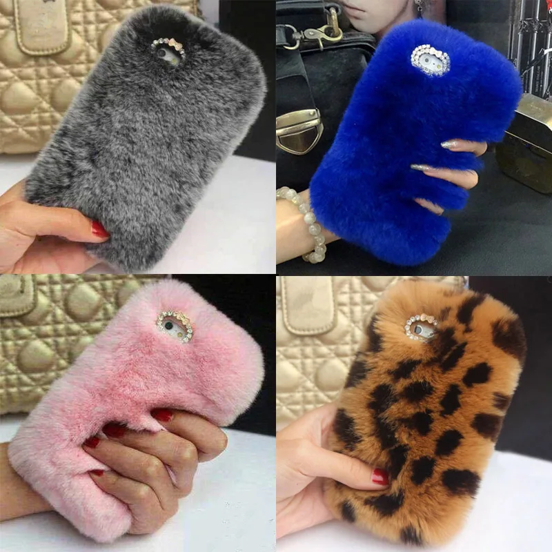 

Real Rabbit Fur Phone Case for Honor 7X 7C 7A 8 9 10 Lite 8X Max Play 8A Pro 8C Vew 10 20 Diamond Furry Cover Coque Fundas