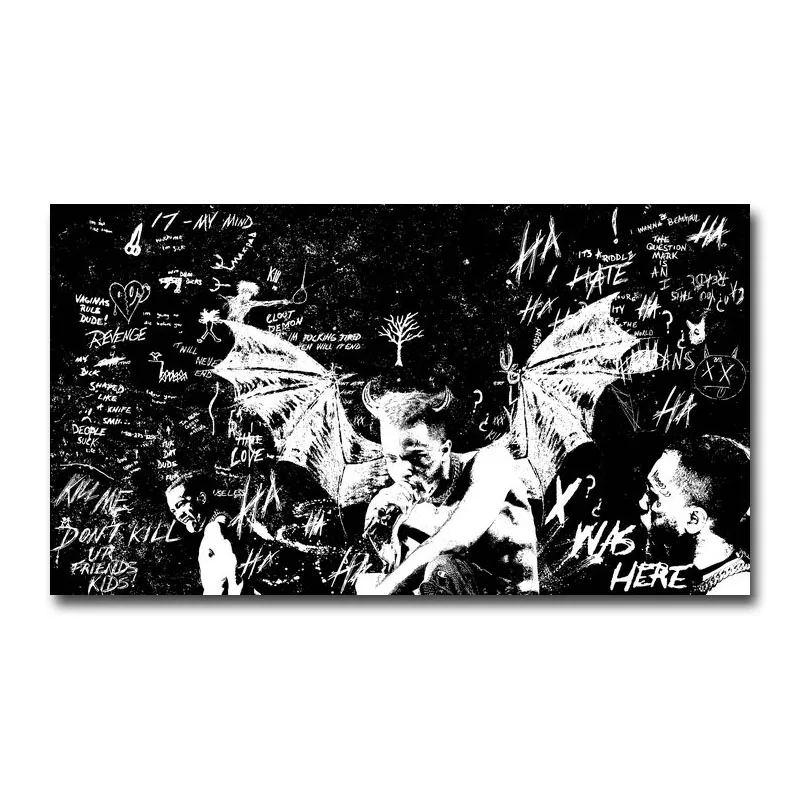 

Art Silk Or Canvas Print Xxxtentacion Rap Music Star Poster 13x24 24x43 inch For Room Decor Decoration-002