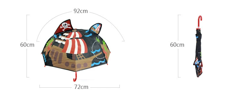 Детский зонт, милый, детский, ветрозащитный, складной, защита от солнца, УФ-защита, подарок на день рождения, детский зонтик с кошачьими ушками, для девочек и мальчиков, мультяшный