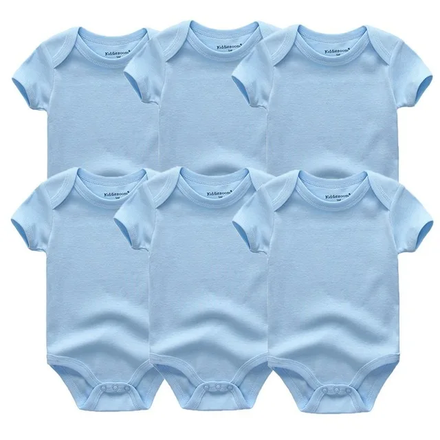 6 шт./лот; Одежда для новорожденных; одежда с короткими рукавами для мальчиков и девочек; хлопковые комбинезоны; комбинезон; de bebe - Цвет: baby romper 6002