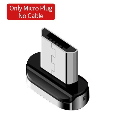 USAMS Micro USB Магнитный кабель usb type C светодиодный магнитный usb кабель для зарядки iphone samsung Xiaomi huawei USB кабель для зарядного устройства - Цвет: Only Micro Usb Plug