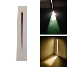 BECOSTAR внутренний Встраиваемый светодиодный светильник для лестницы 3 Вт теплый белый 3000 К узкий угол луча СВЕТОДИОДНЫЙ светильник