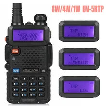 Baofeng UV-5R TP 8W High Power VHF/UHF 136-174/400-520MHz Dual Band FM True Two-way Ham Radio Walkie Talkie/Earpiece UV-5RTP