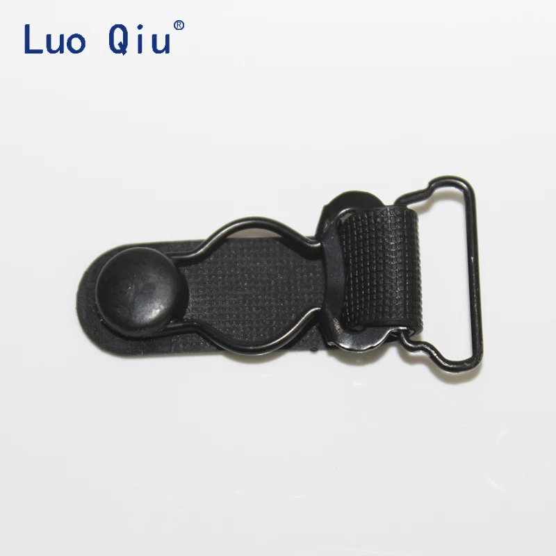 Luo Qiu100 pcs/lot Plastic Black Corset Leg Garter Belt Clip Hooks