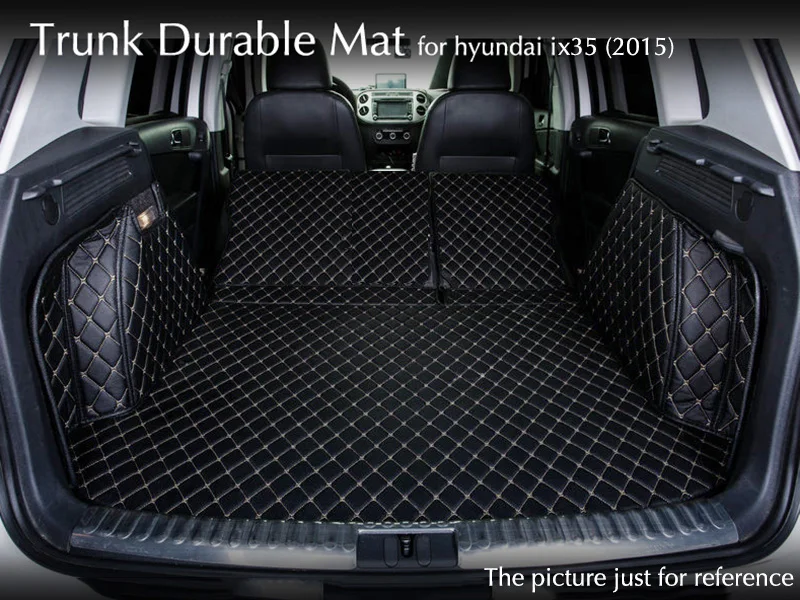 

For Hyundai ix35 (2015) Rear Tail Car Trunk Mat Durable Boot Carpets Full Coverage Car Styling