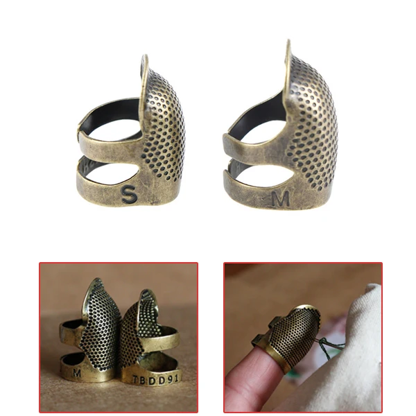 Hot Sewing Thimble Finger Protector Adjustable Metal Shield Pin Needles Tool MDD88 | Дом и сад