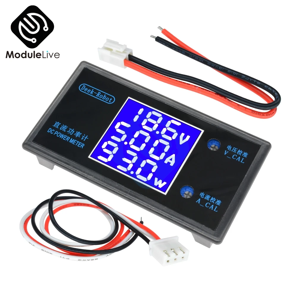 DC 12V 50V 5A/100V 10A ЖК дисплей Цифровой вольтметр Wattmeter Амперметр измеритель напряжения