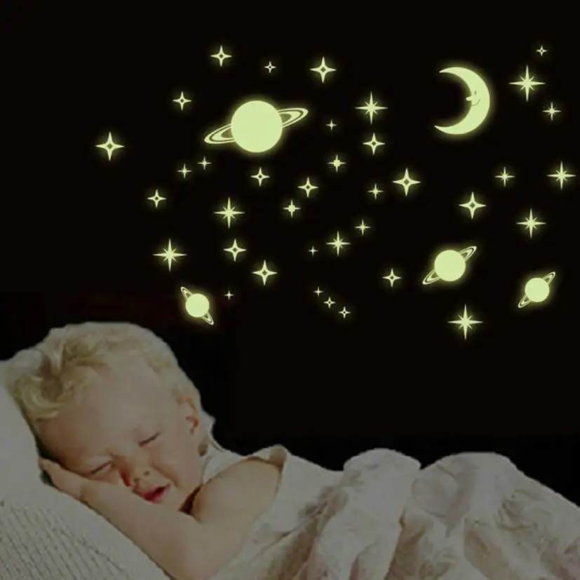 

Girl luminous Stickers Living Room Bedroom Decoration Beautiful Glowing Wall Sticker Crafts papel de parede A60