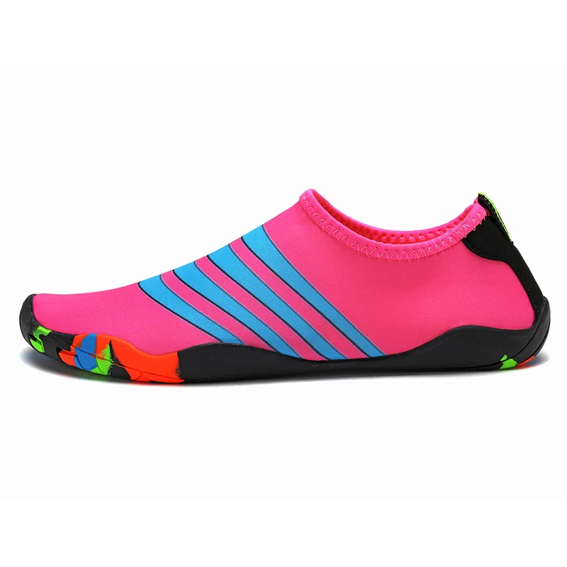 Водонепроницаемая обувь для женщин; пляжная обувь; мужская и детская обувь; кроссовки для дайвинга и плавания; женская летняя обувь для рыбалки - Цвет: 86-187-28 Pink