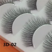 5 пар 3D ручной работы Поддельные ресницы натуральный длинный толстый Повседневный макияж толстый крест тушь для ресниц