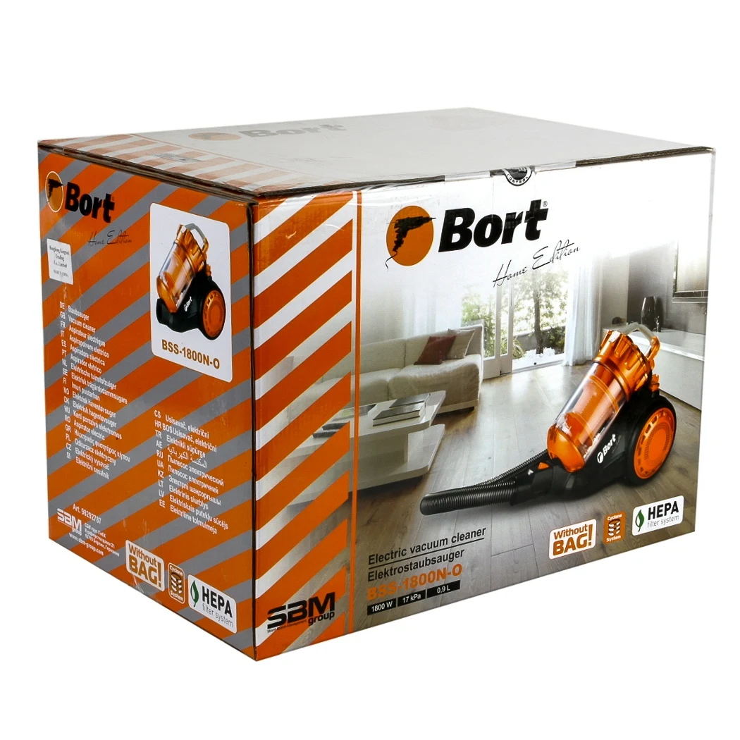 Пылесос электрический BSS-1800N-O Multicyclone  ORANGE+BLACK
