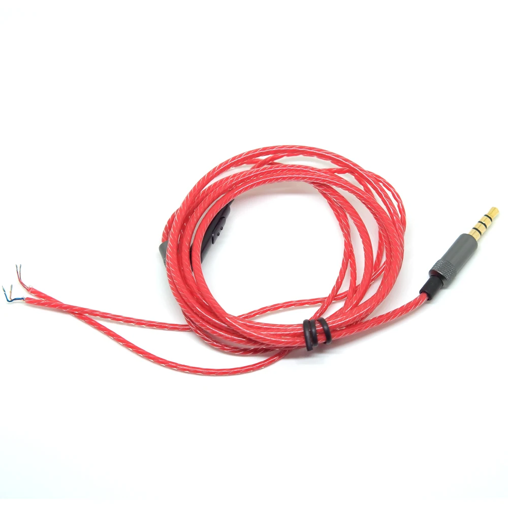 1,2 м с микрофоном, LC-OFC, самодельный кабель для наушников, высококачественный сменный кабель, провод для ремонта, обновленные наушники, наушники с микрофоном