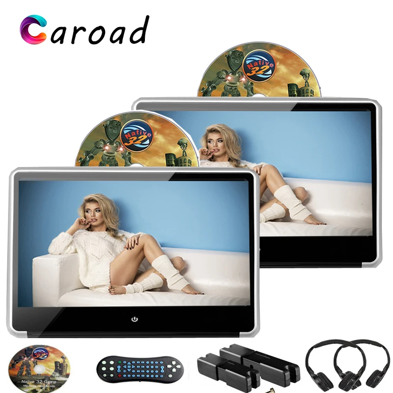 Caroad 2 шт. 11 6 дюймов подголовник автомобиля ips экран монитор DVD плеер HD 1080 P видео
