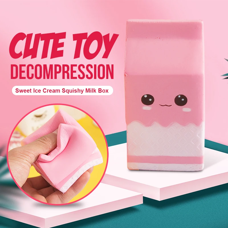 

Funny Kids Gift Toy Children Milk Ice Cream Slow Rising Anti Stress Toy Squishies Stress Relief Toy 2018 Jumbo Squeeze Toys