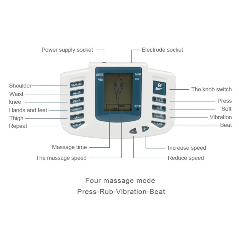 Slimming Electronic Body Pulse Massage for Muscle Relax Pain Relief Stimulator Tens Acupuncture Therapy Machine Massage