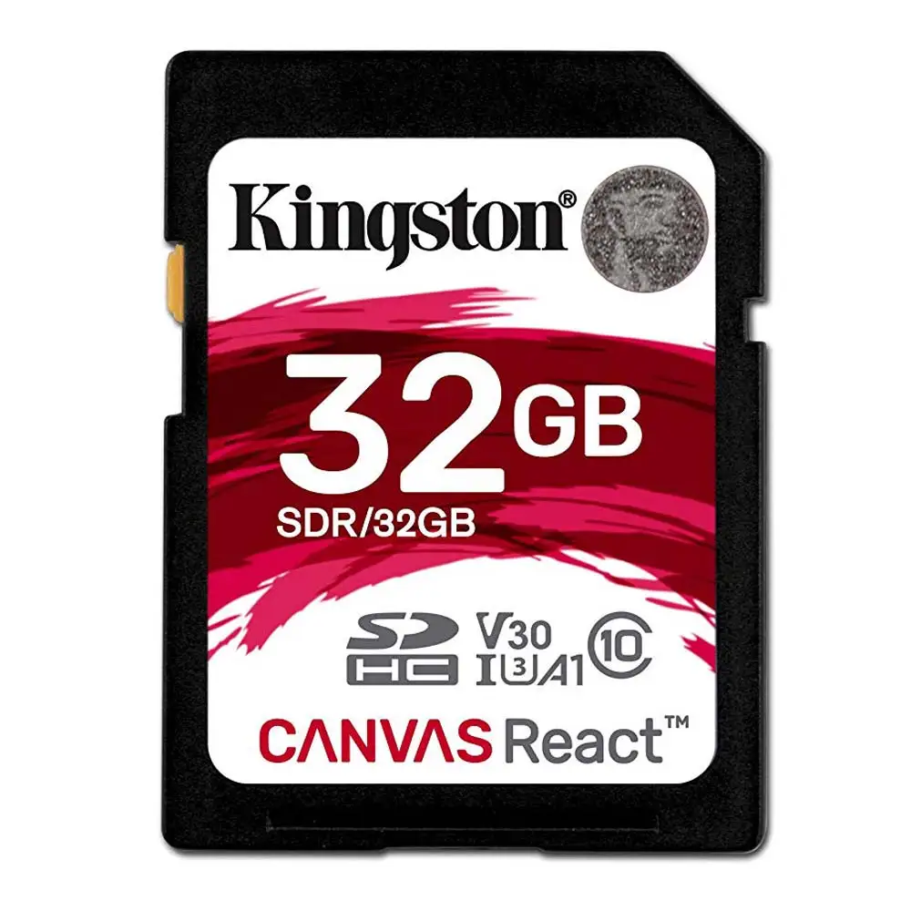  Kingston Canvas React 32GB 64GB 128GB 256GB SDHC/SDXC Class 10 SD Memory Card UHS-I 100MB/s Flash M