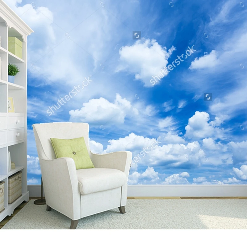 Custom Ceiling Wallpaper,sky Clouds For The Living Room Bedroom Ceiling