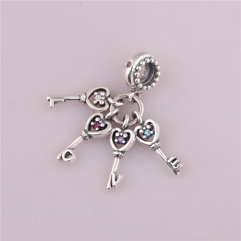 

Pendant in 925 Sterling Silver, Keys of Love Pendant, 925 Sterling Silver Bracelet Pendant,Bracelet Necklace Key Pendant Jewelry