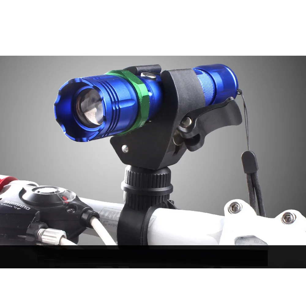 Flash Deal 360 Rotation Cycling Bike Mount Holder Bracket for Flashlight lamp Torch Clip Clamp With anti-skid rubber gaskets 20 5
