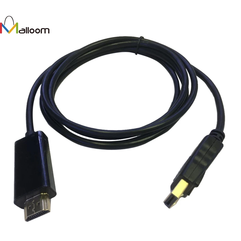 Черный Malloom 1,8 м высокоскоростной компьютерный кабель displayport DisplayPort display port DP-HDMI кабель Male-Male Full HD#25 - Цвет: Черный