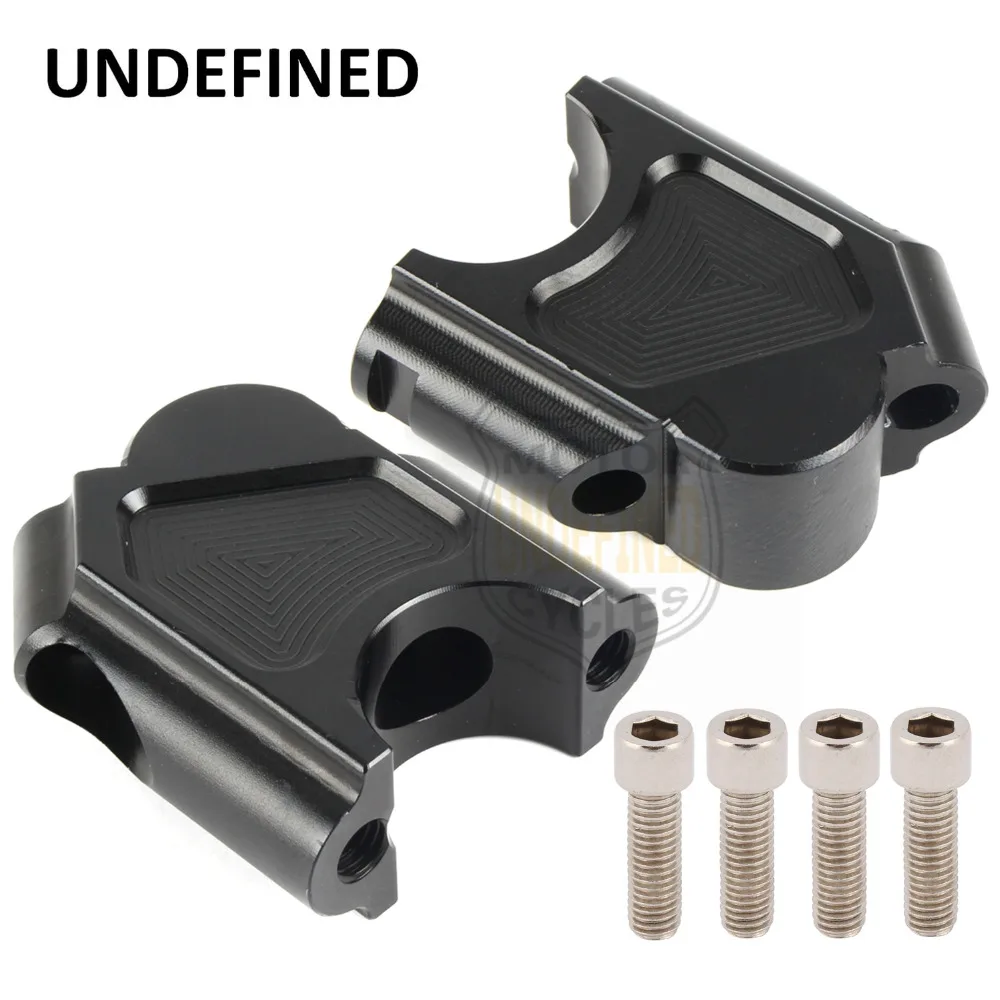 Black Motorbike Accessories Aluminium Alloy Handlebar Riser Kit Moves