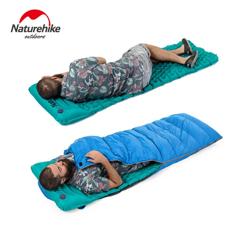 

Naturehike Outdoor Camping Inflatable Tent Moisture-Proof Mat Single Pads With Pillow Mummy Lightweight Air Mattress Cushion