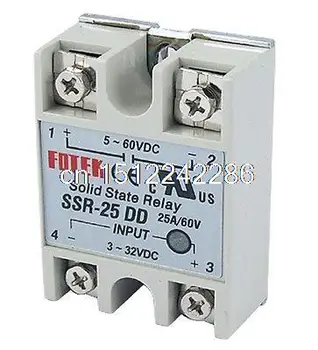 

Solid State Relay SSR-25 DD DC-DC 25A 3-32VDC/5-60V DC SSR-25DD