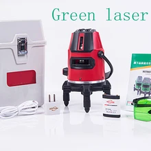 Зеленый лазерный уровень, 360 градусов вращающийся крест лазерный уровень линии, с наружным режимом и режим наклона