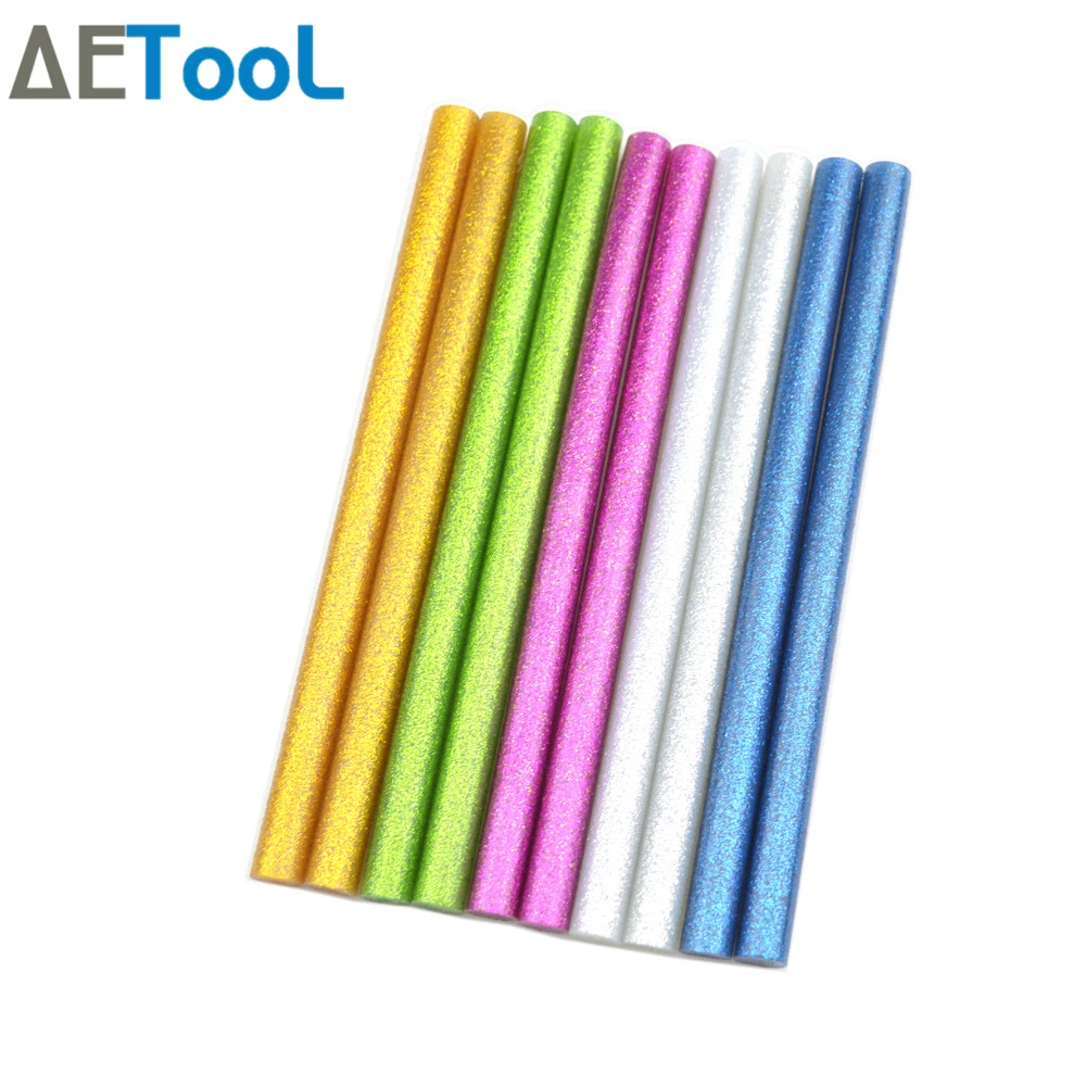 AETool 10pcs/lot Color Hot Melt Glue Stick 11mm for Glue Gun High
