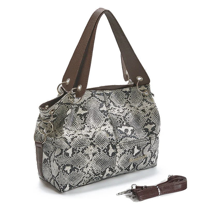 Kisstyle, женская сумка на плечо, Змеиный узор, из искусственной кожи, Большая вместительная сумка, модная женская дизайнерская сумка, кошельки, сумки