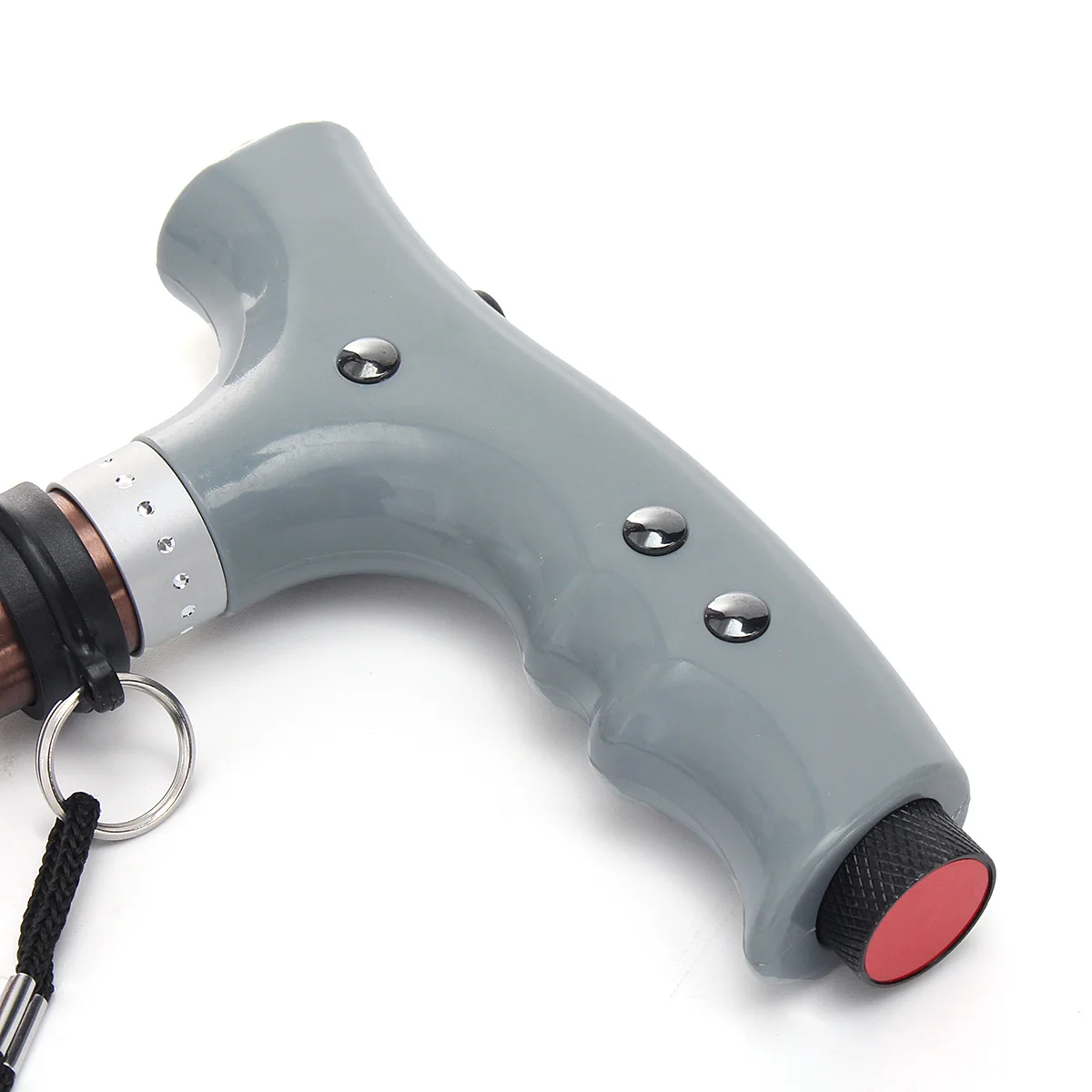 Lidar com Alça de Metal Fiel para o Velho Homem de Trekking Ultraleve Ajustável Bengala Cane Folding Led Light Cabeça Pivotante 3 Base 9 Lidar Com Alça de Metal Cabeça Pivotante