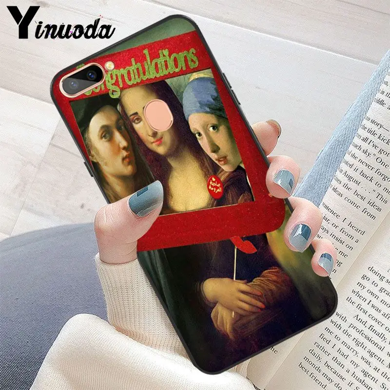 Van Gogh Mona Lisa Funny Art Girl with a pear earing