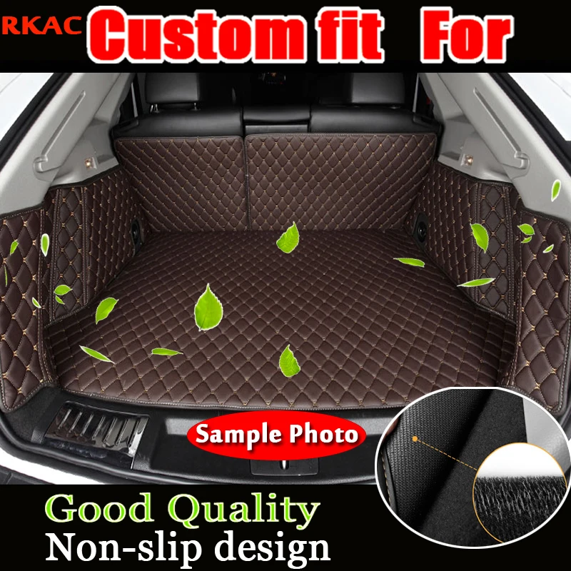 free shipping luxury pu leather car full trunk mat cargo mat for ford
