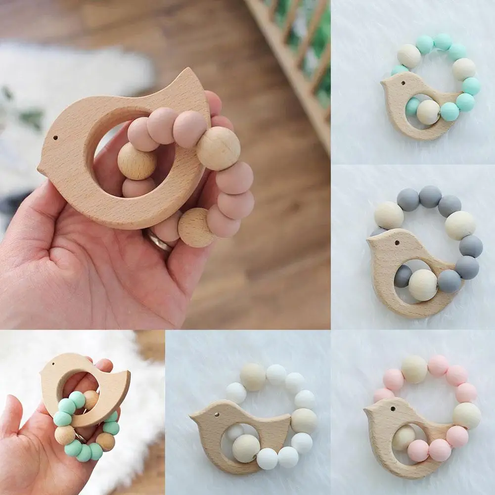

Lovely Bird Silicone Beads Decoration Pendant Kids Bedroom Photo Studio Props