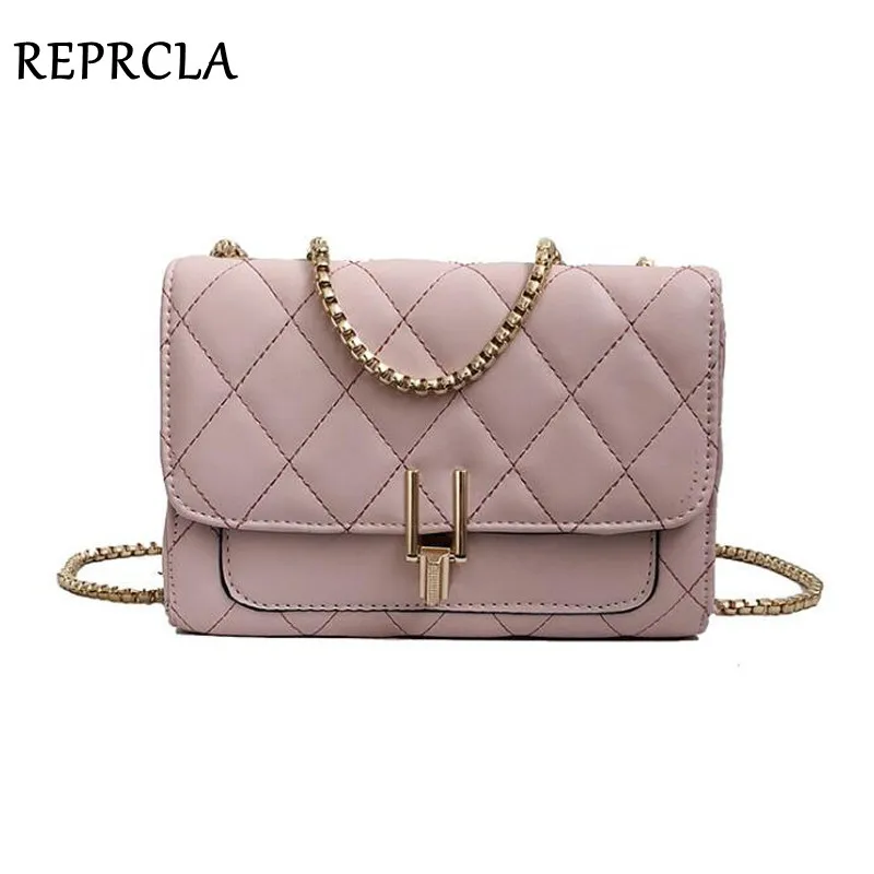 REPRCLA حقيبة يد فاخرة النساء حقيبة مصمم العلامة التجارية سلسلة Crossbody حقائب للنساء 2019 أزياء حقائب كتف متنقلة صغيرة بولسا