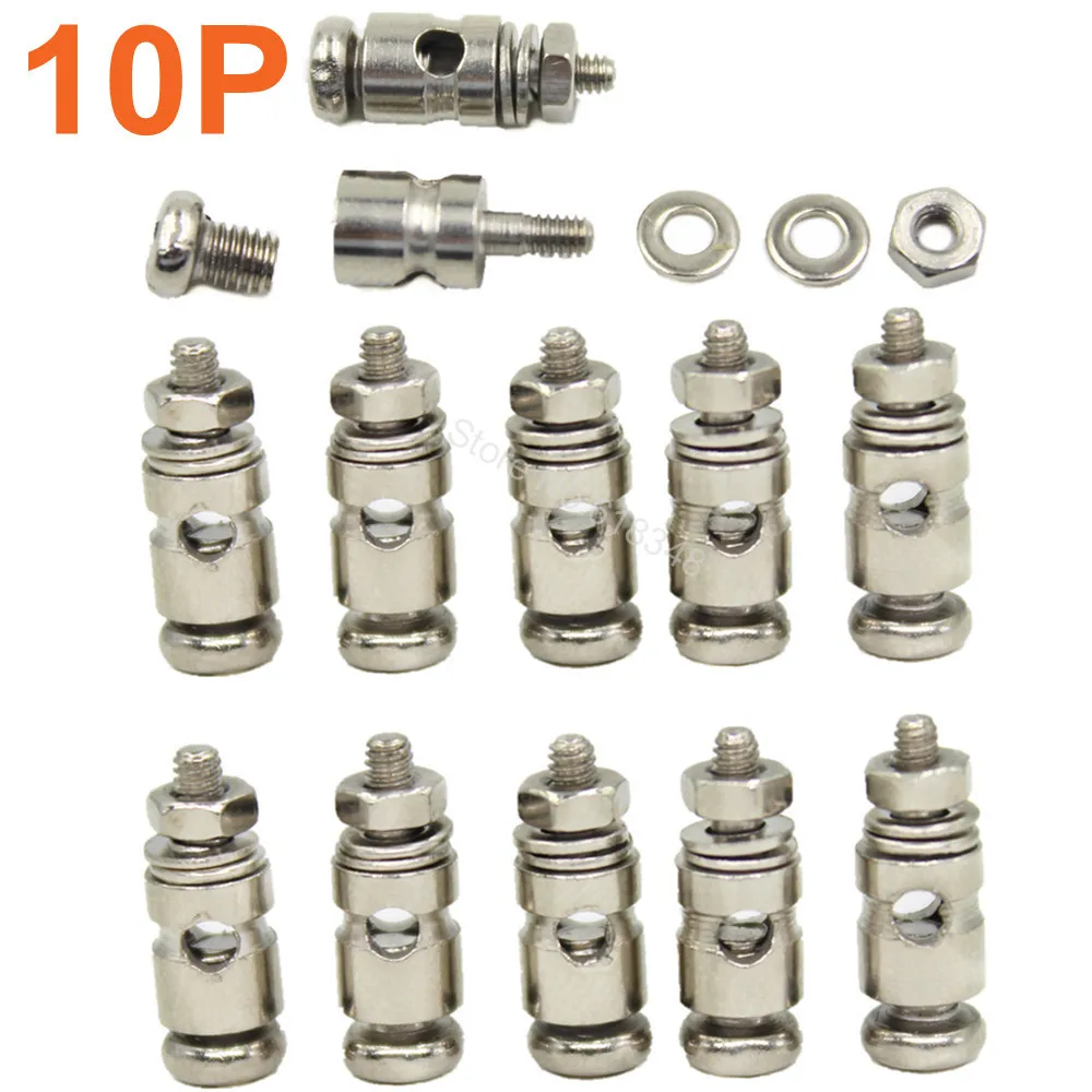 10pcs Adjustable Pushrod Connectors Linkage Stoppers D2.1mm D1.8mm D1