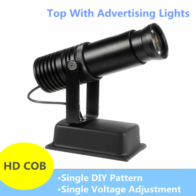 

LED HD Projection Advertising DIY LOGO Custom Lmage Projector Lamp 20W Shop Mall Restaurant Welcome Laser Sense Timing Light NEW