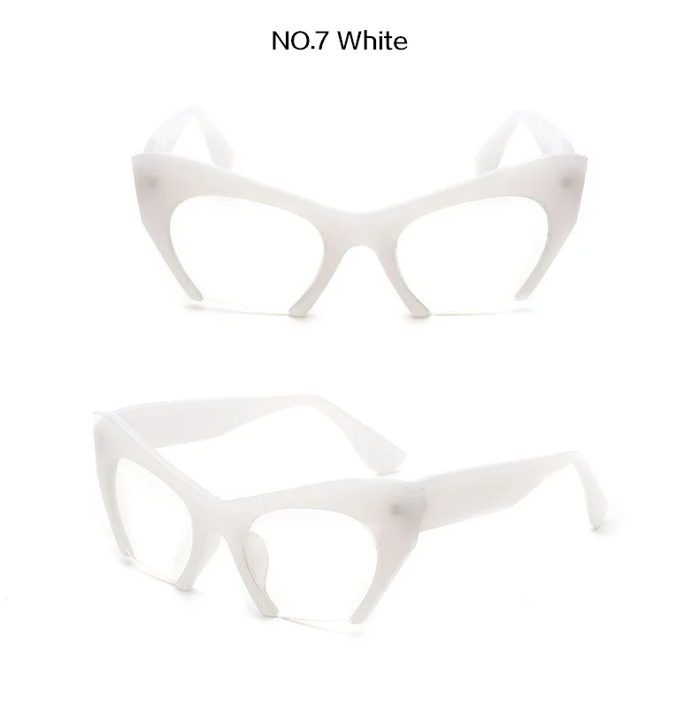 YOOSKE полуоправа Солнцезащитные очки Модные женские оправа для очков в стиле кошачьи глаза женские пластиковые матовые черные оправы для очков женские очки ретро