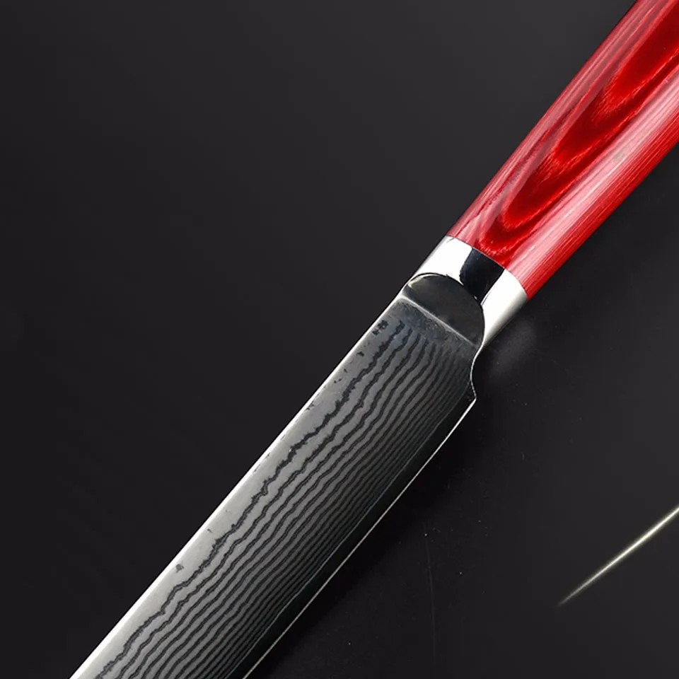 FINDKING дамасский стальной нож с цветной деревянной ручкой 8 дюймов дамасский Филейный нож 67 слоев дамасский Кливер нож