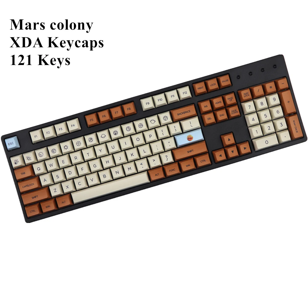 

Mars colony profile XDA keycap 121 Keys dye sublimated For MX switches mechanical keyboard keycaps